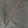 Used Mexican Silver 925 Silver Cross Necklace Pendant Top