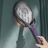 2800V Rotating Head Electric Fly Swatter Rechargeable Angle Adjustable Mosquito Zapper Racket Bug Trap Lamp for Indoor Outdoor