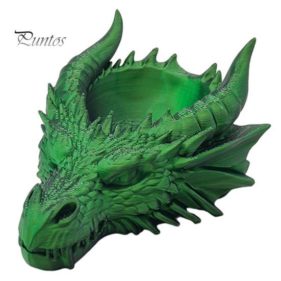 Okkulte Schmuckschale Dunkler Drachenkopf Aufbewahrungsschale, Gotischer Stil 3D-Druck Valet Tray Organizer, Fantasy-Ornament, für Schlüssel und Geschenk Männer