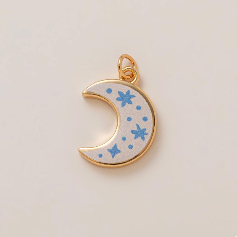 Simple And Versatile Color Blocking Butterfly Love Flower Diy Pendant Accessories Gold-Plated Color Preservation