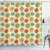 Halloween Shower Curtain, Spiders Hanging From Their Traps Horror Inspired Design Grayscale Cartoon, Cloth Fabric Bathroom Decor