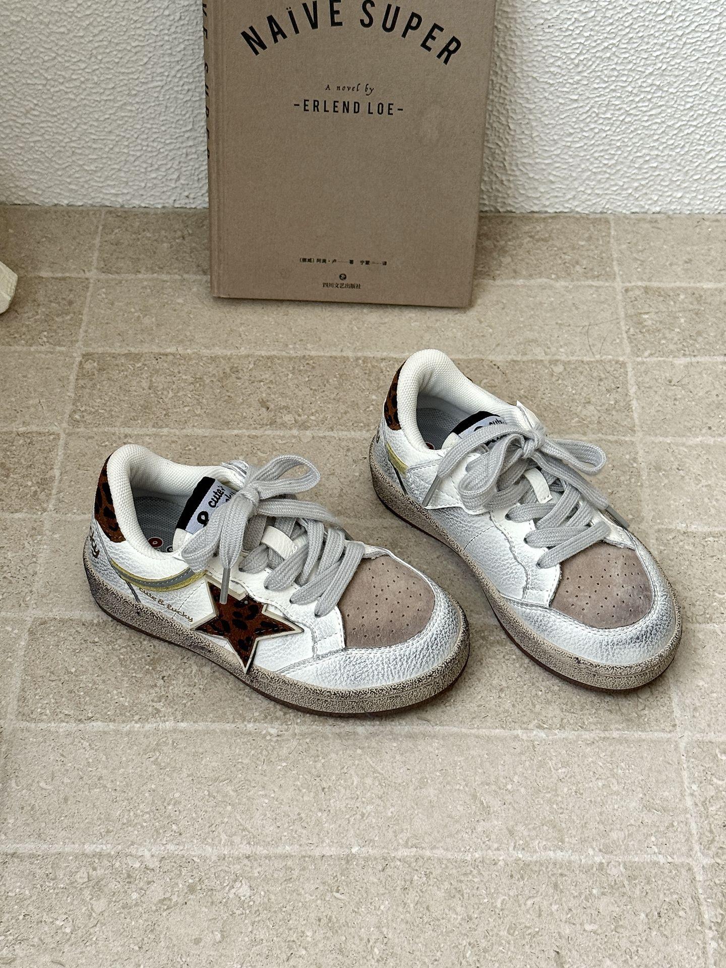 

XSHX Zhilong в том же стиле звездные грязные кеды детские функция Вэньчжоу одноклассники мальчики и девочки осень новая липучка ретро 30