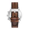 Diesel DZ4656 Chronograph 48 mm Blue Dial Watch with Brown Leather Strap for Men