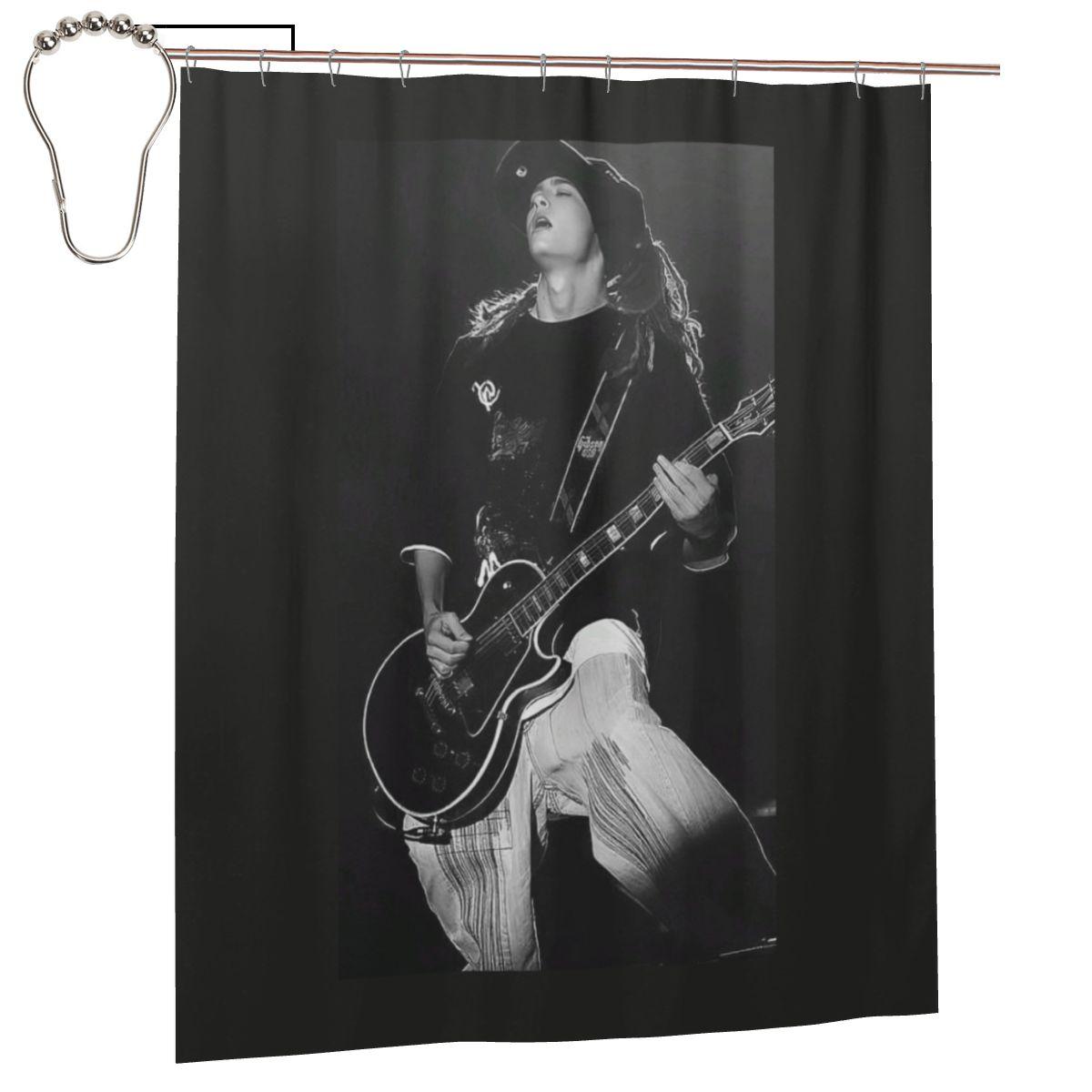 Helenal Tokio Hotel Tom Kaulitz Music Band Shower Curtain Bathroom Polyester Waterproof Bath Curtains With Hooks