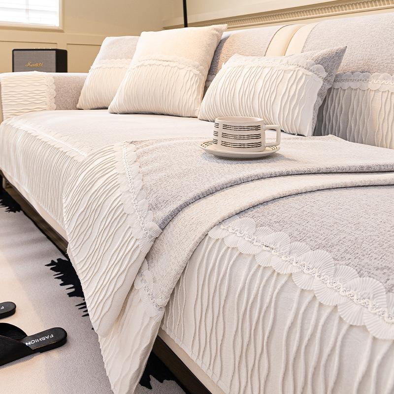 

1pc Modern Chenille Polyester Sofa Cushion Four Seasons for Armchair, Loveseat, 3-seater Sofa, 4-seater Sofa, Sectional Sofa 90*160CM