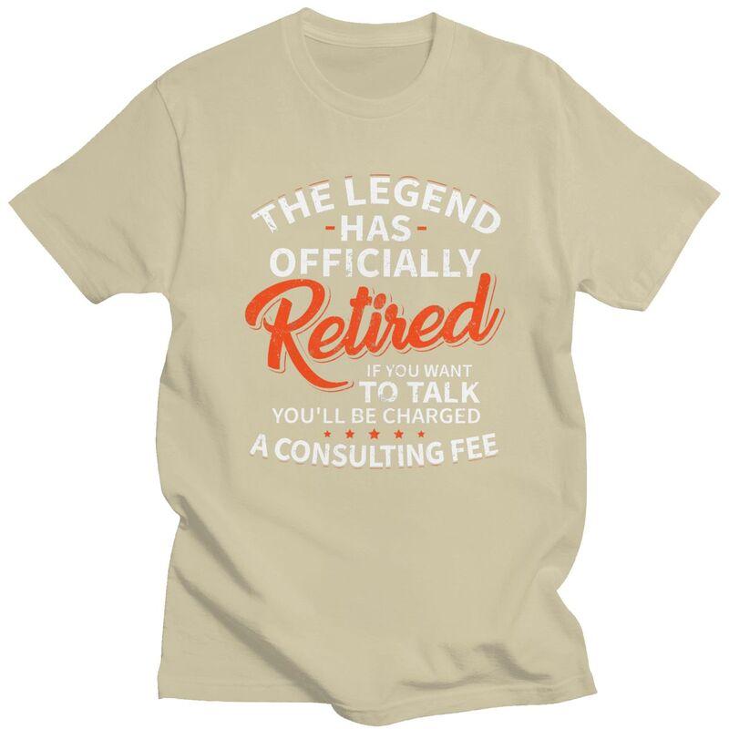 The Legend Has Retired Officer Officially Retirement T Shirt for Men Tshirts Short Sleeve Tee Shirt Slim Fit Clothing