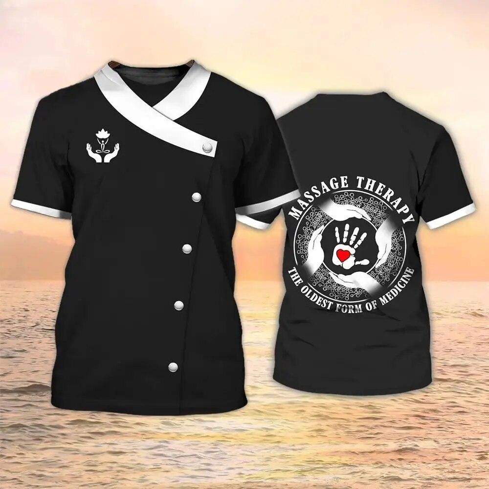 

Женская футболка с 3D принтом «Массажист», футболки, топы, одежда для салонов красоты, модная повседневная одежда с круглым вырезом 2023 6XL