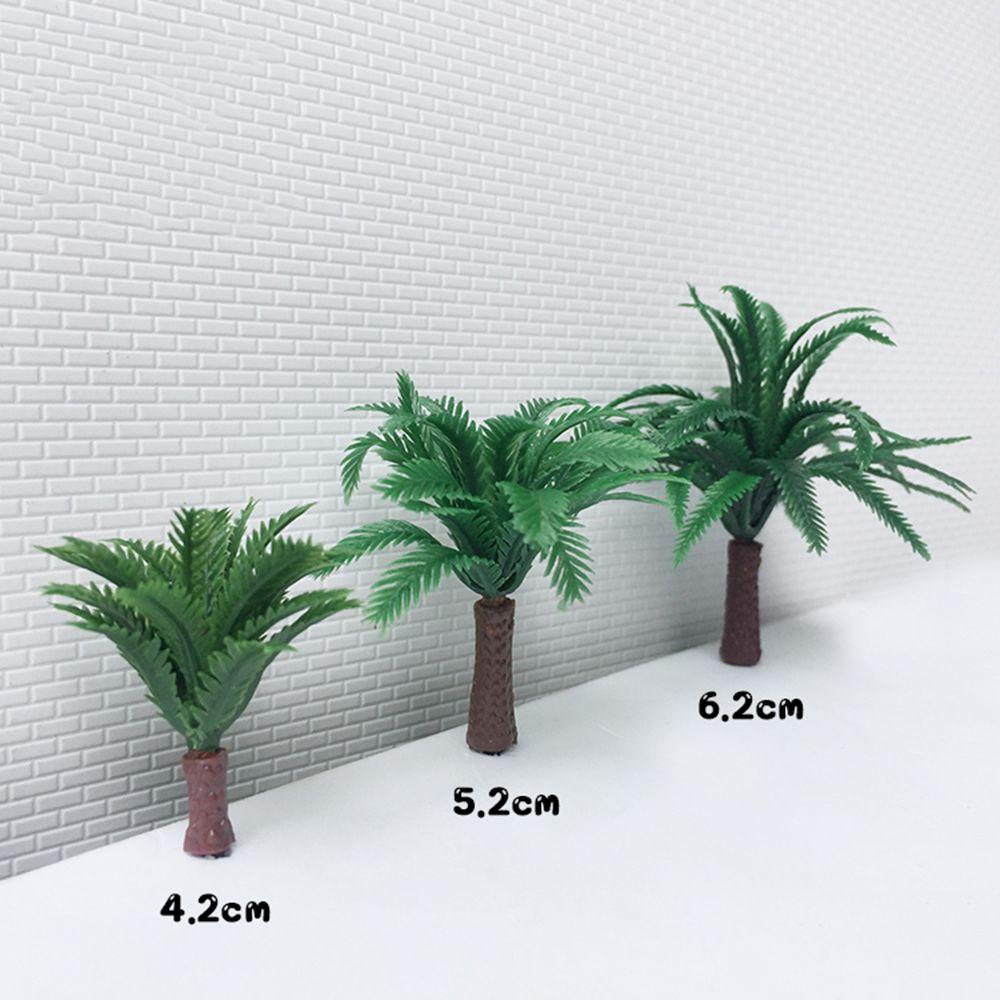 10pcs Artificial Miniature Palm Trees Scenery Layout Model Plastic Tree Train Coconut Rainforest Toys For Ho Train Layout