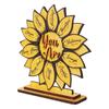 Sunflower-theme Female Gifts Desk Decor Christian Inspirational Favors "Gods Says You Are" Double-layer Wooden Plaque Sign