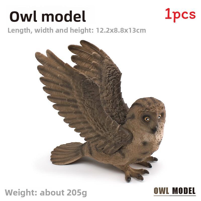 Animal Model Pvc Flying Owl Figurine For Children Educational Display