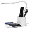 Inductive charger, LED desk lamp, white container, cable, adjustable