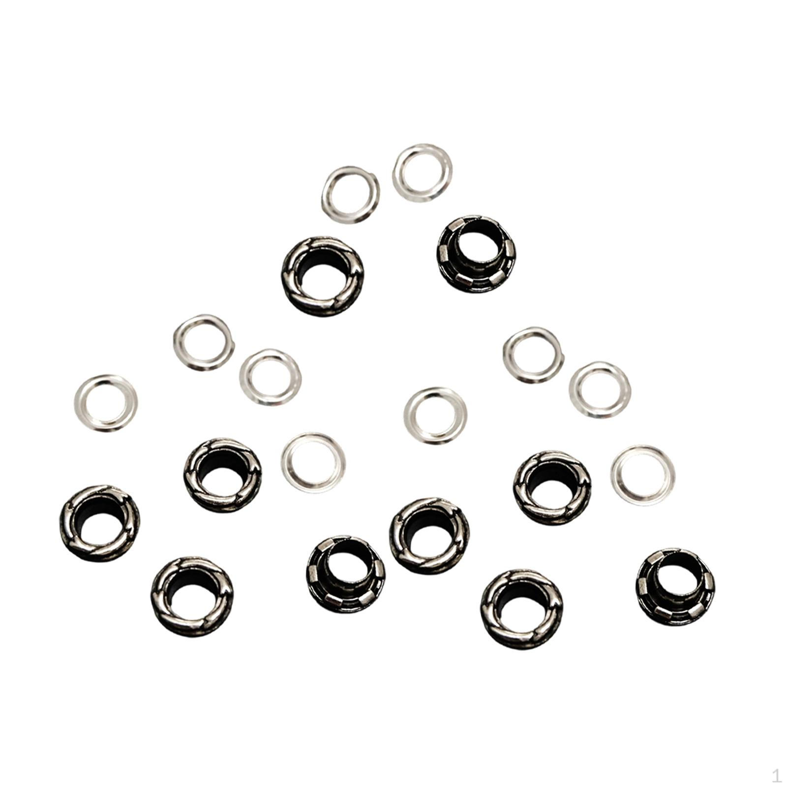 

10 Eyelets with Washers – Easy-to-mount Metal Eyelet Set for Bags, Shoes, Upholstered Furniture Style C