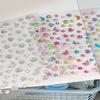 8Pcs 3D Rhinestone Star Moon Heart Glitter Stickers Cute Diary Decor Stickers, Aesthetic Kawaii Stationery Holiday Gift Novelty Stationery Teacher