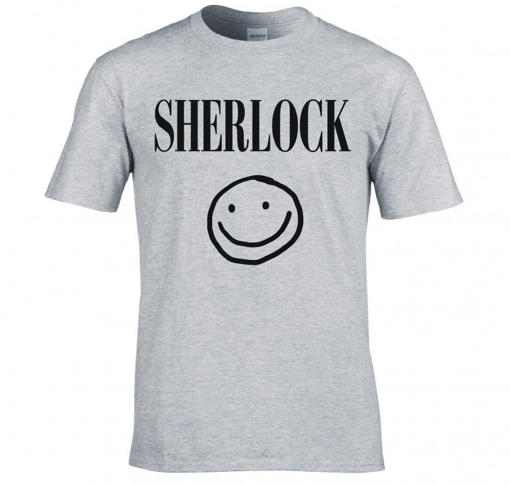 T-shirt Nuova Faccina Sorridente di Sherlock Holmes
