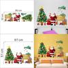 Christmas Wall Sticker Pvc Decorative Removable Santa Claus And Christmas Tree For Home Decor