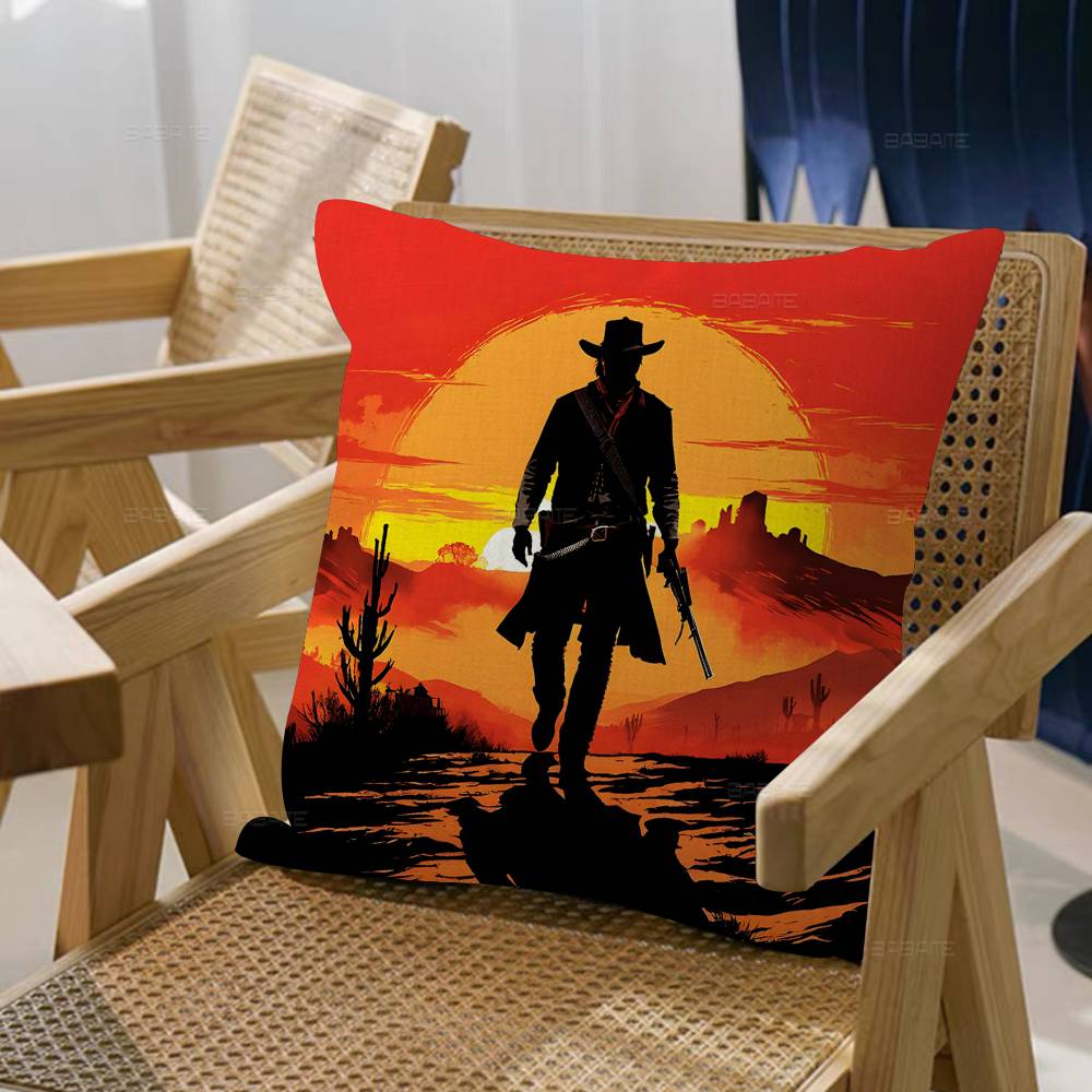 Red Dead Redemption Pillowcase toon Gift Cushion Cover Bedroom Home Sofa Chair Seat Decor pillow case