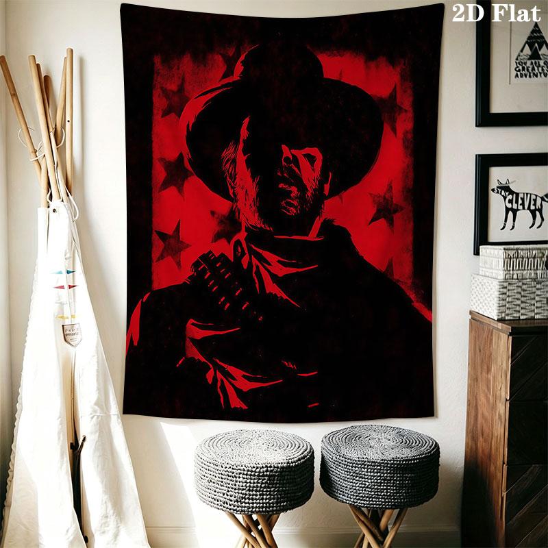 RDR2 plakát Závěsná látková deka Dekorativní tapiserie do ložnice obývacího pokoje Domácí dekorace