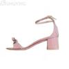 Bow Women Heeled Sandals Open Toe High Heels Shoes Woman 2025 Chunky Elegant Pumps Summer Shallow Dress Sandalias Mujer