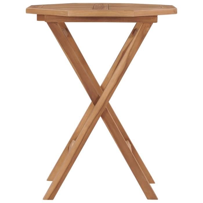 VidaXL Folding Garden Table 60x60x75 Cm Solid Teak Wood
