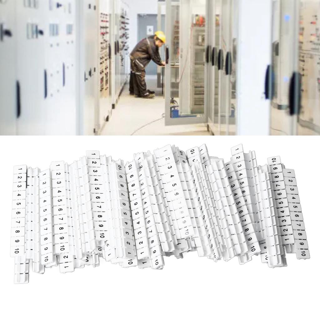 100Pcs Terminal Marker Strip Blocks Labels Marking Tags Mark Bar Heat Resistant Nylon
