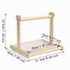 Creative Parrot Desktop Stand Interactive Wooden Parrot Stand  for Small Parrots