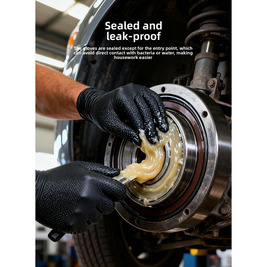 Épaisseur Extra 100-1 Pièces, Résistants et 8 Mil Gants Jetables en Nitrile Motif Diamant Orange - Texture Diamantée Surélevée, Sans Poudre et Sans Latex