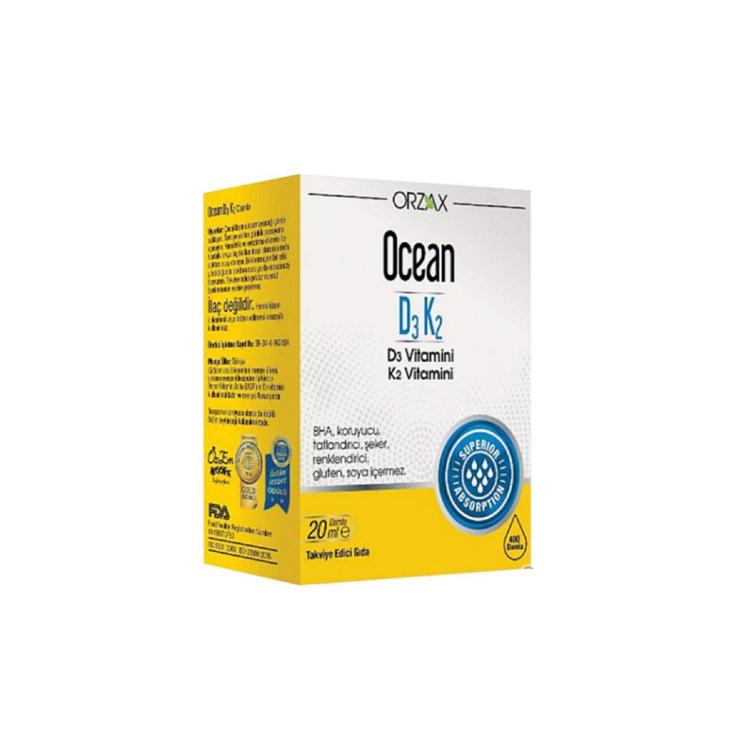 

Ocean Helps To Protect Bones And Teeth D3 And K2 Vitamin Drop 20 Ml