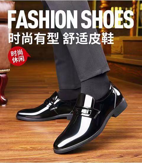 Zpracování zakázkových kožených bot pánských pravá kůže pánské společenské pánské boty lesklá kůže britský styl boty pro ženicha boty na nohy