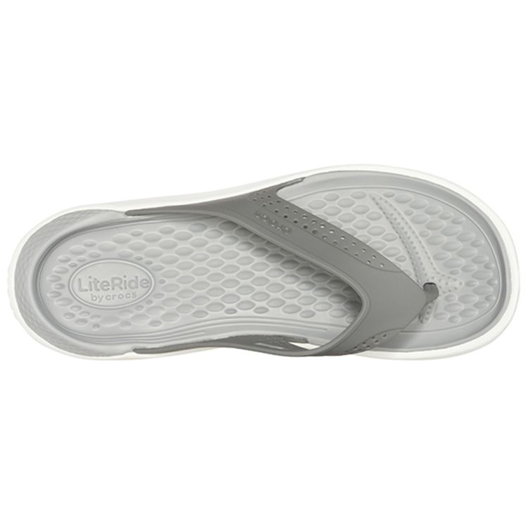 Crocs Literide Beach Flip Flops Men Footwear Gray 205182-06J