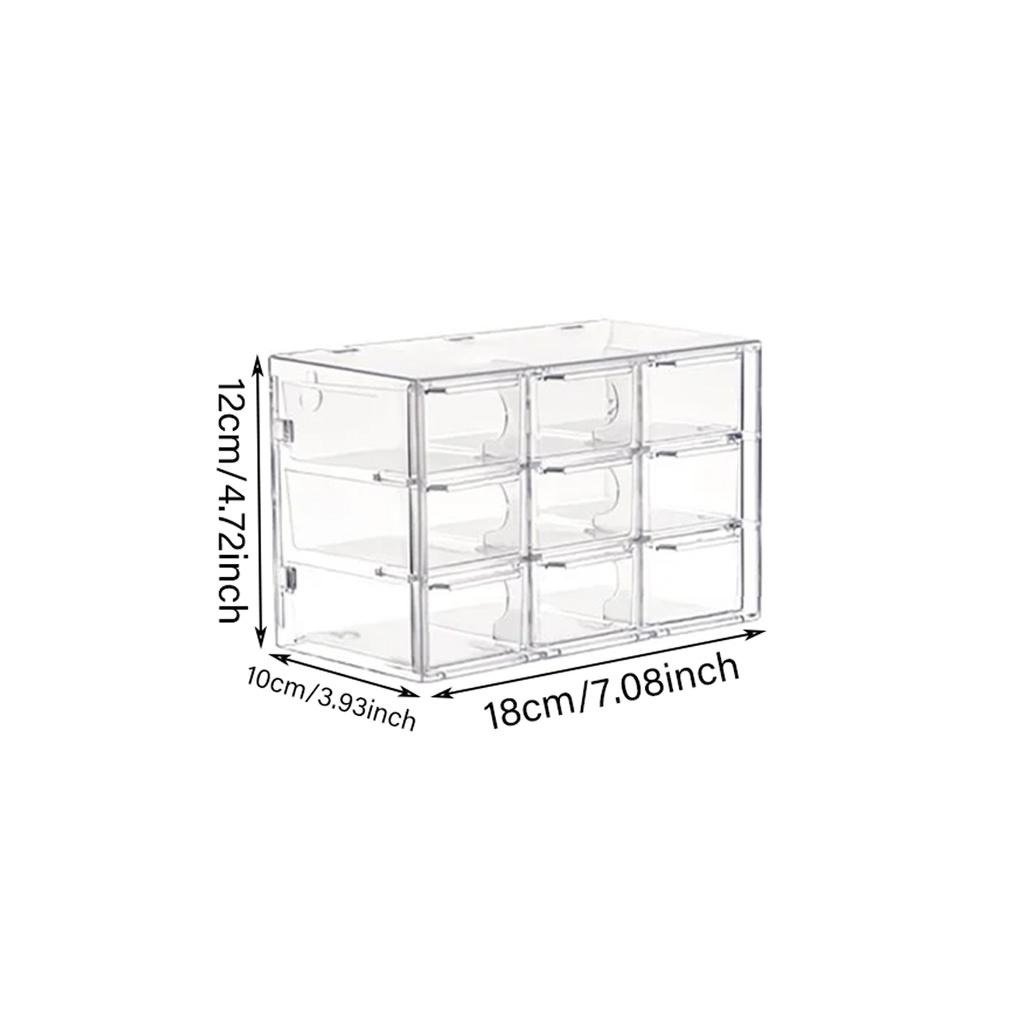 1pc drawer style 6-grid/9-grid/12 grid bracelet jewelry storage box desktop jewelry stationery lipstick dustproof storage box