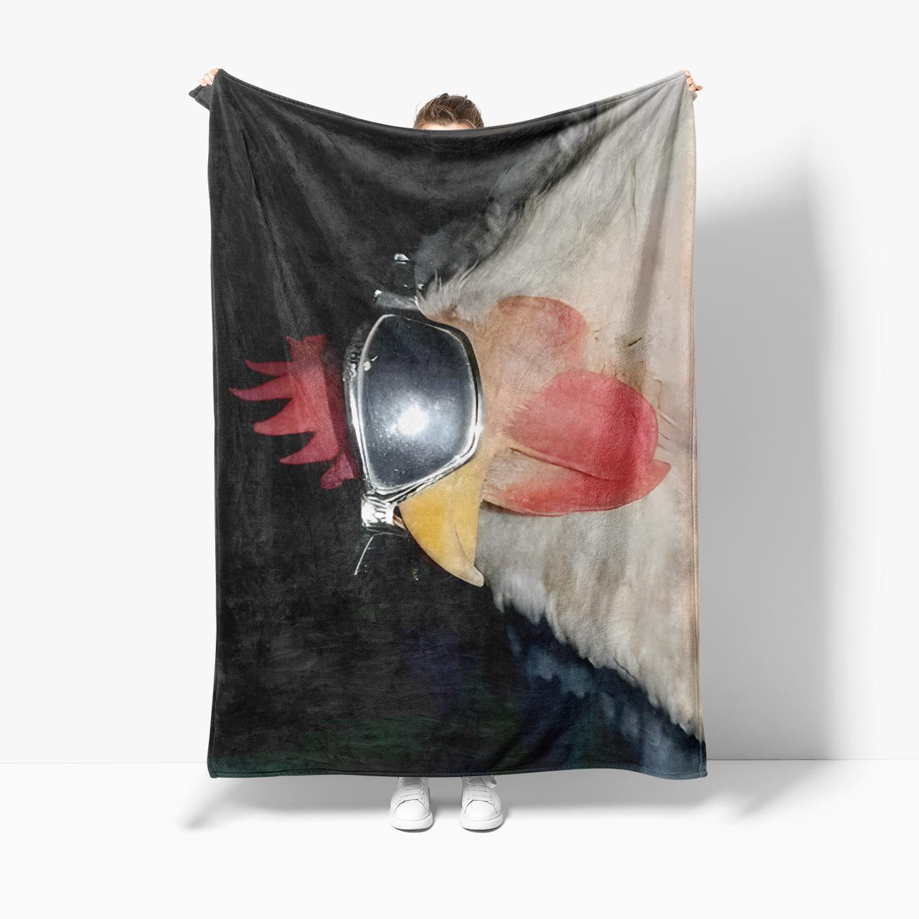 Hot Cool Chicken Blanket Soft Fluffy Cartoon Throw King Size Luxury Blanket Sofa Bed Blanket Cover Throw Gift 75x90cm