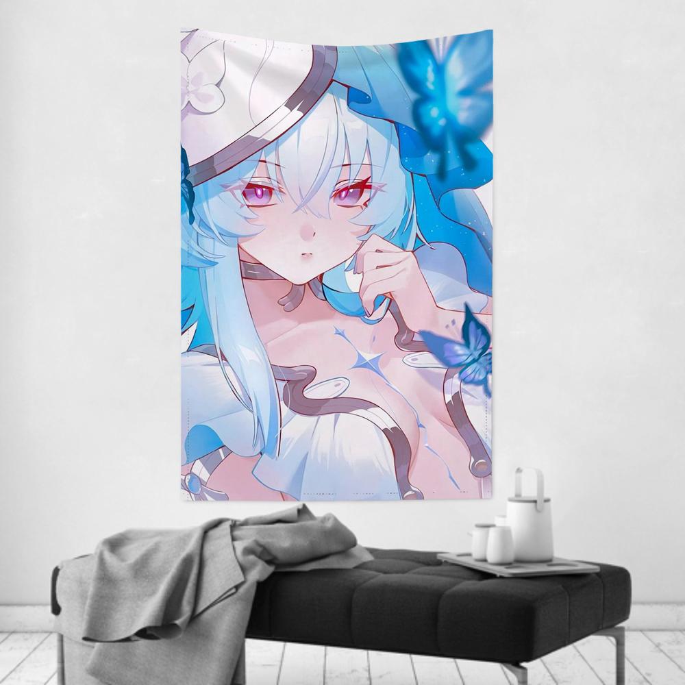 The Shorekeeper Wuthering Waves Tapestry Wall Hanging Decor Official Game Art Fabric Poster Bedroom Anime Aesthetic Decor
