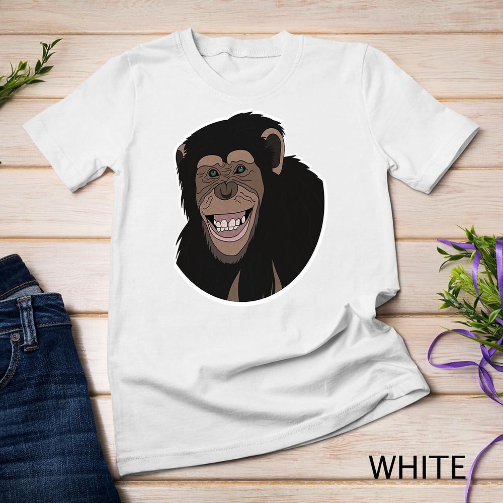 Funny Chimpanzee Smiling Jungle Animal Primate Unisex T-shirt