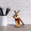 Handmade Jesus Cross Statue Realistic Catholic Religious Accessories Christ Figure  Church Decor