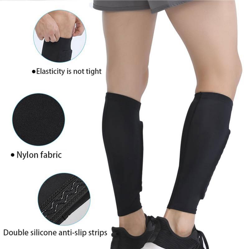 1pc Leg Sleeves Shin Guards Shock-resistant With Honeycomb Pad Support Sock Shin Protector Soccer gear Soccer Sports Legging
