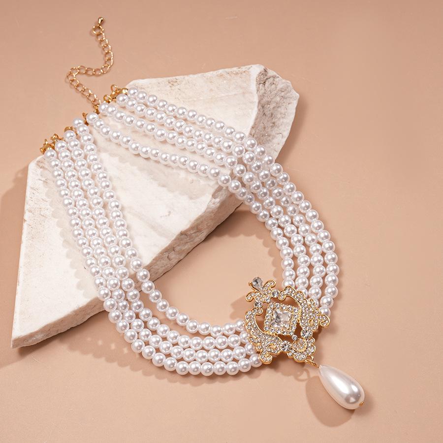 

Висококласне багатошарове намисто з перлів з китицями - Європейський та американський дизайн