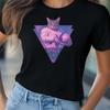 T-Shirt Women Space Cat - Cat from Space Motif Cotton Size S To 3XLWill Open In a New Window or Tab