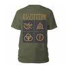 Led Zeppelin - Goldene Symbole & schwarze Quadrate T-Shirt M NEU # OFFIZIELL Unisex T-Shirt