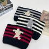 Women's and Men's Daily Striped Horn Beanie Hat