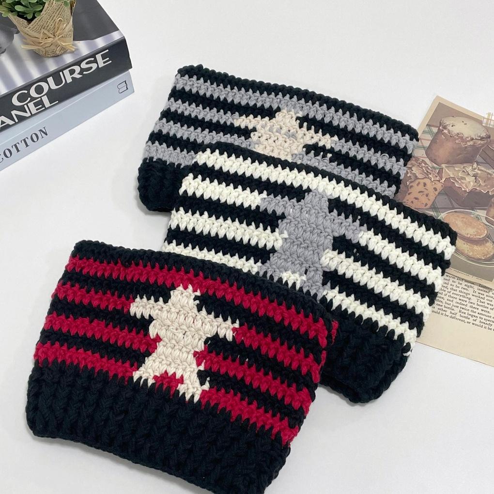 Women's and Men's Daily Striped Horn Beanie Hat