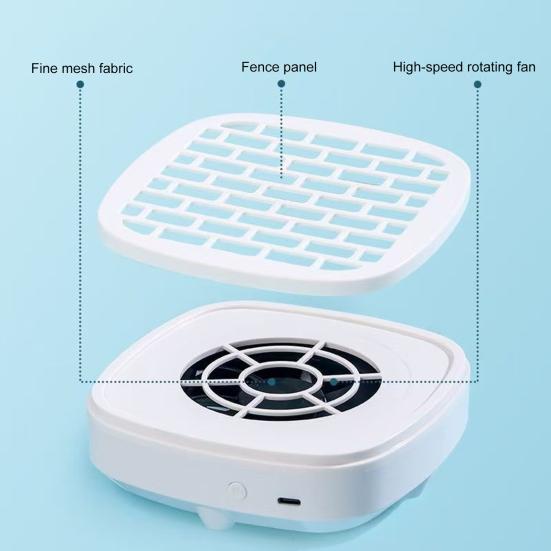 Aspirator Mini USB pentru Unghii cu Hârtie de Filtru 3200RPM Aspirație Puternică Colector Praf Unghii Portabil Reglabil pentru Acasă Salon Ventilator Extractor Curățare Praf