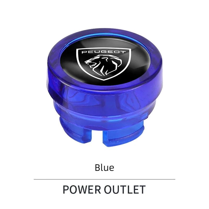 

Car Sticker 2025 Hot 1Pcs Car Cigarette Lighter DustProof Cap For Peugeot 206 207 5008 406 301 108 307 408 106 607 308 205 208 4 синий