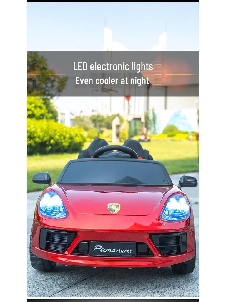 Dětské elektrické autíčko s dálkovým ovládáním, světly, hudbou a režimem kočárku pro kluky a holky.