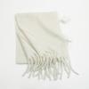 Autumn and winter solid color imitation cashmere beard scarf women's versatile shawl scarf light luxury style