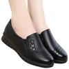 Ladies Casual Simple Solid Color Soft Leather Loving Heart Printed Lightweight Flat Casual Women Shoes for Work Casual