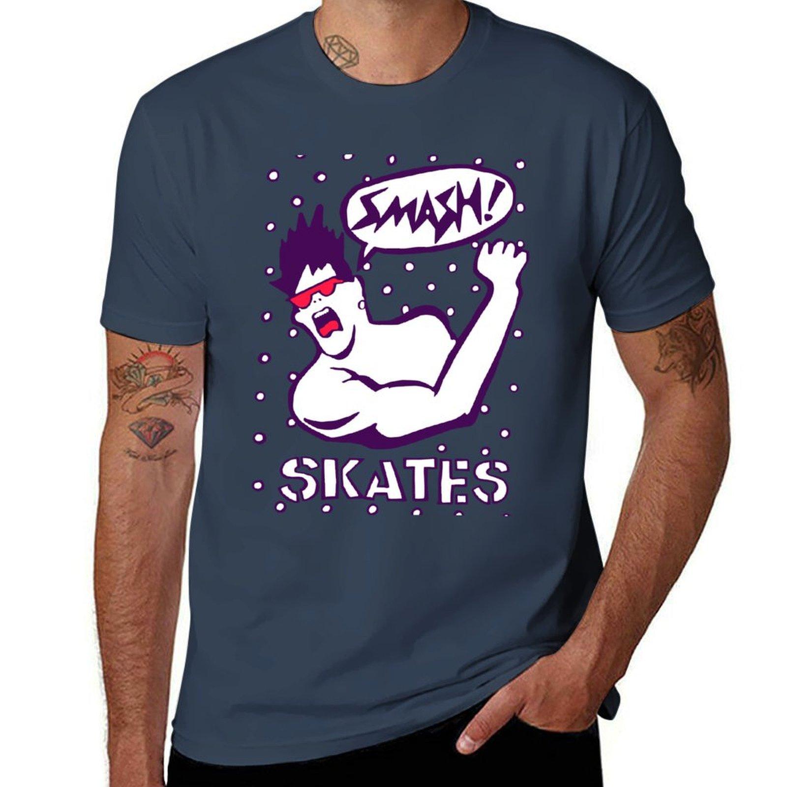 Smash Skates Thrashin Футболка летняя одежда для мальчиков белые тяжелые Мужские футболки S