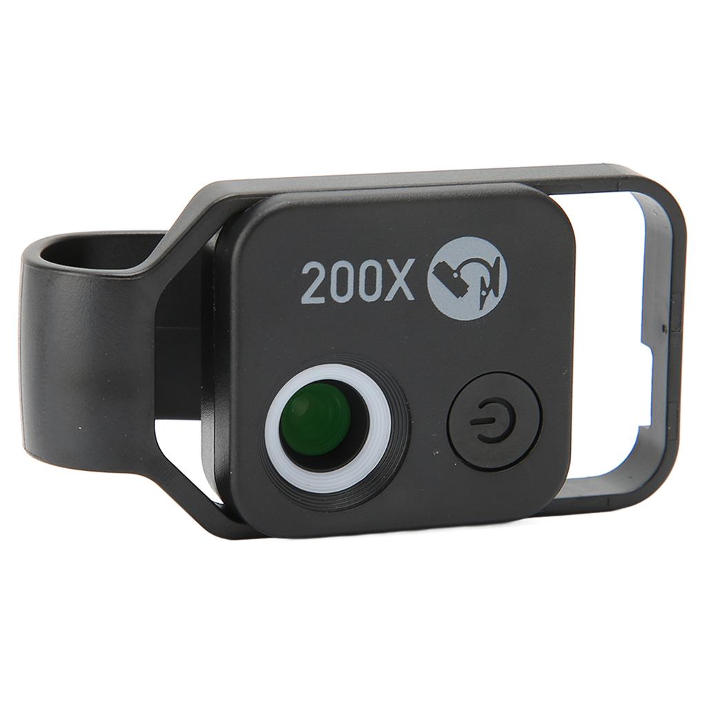 200X Phone Mini Pocket Microscope with CPL Lens Universal Phone Microscope Clip for IPhone for AndriodBlack