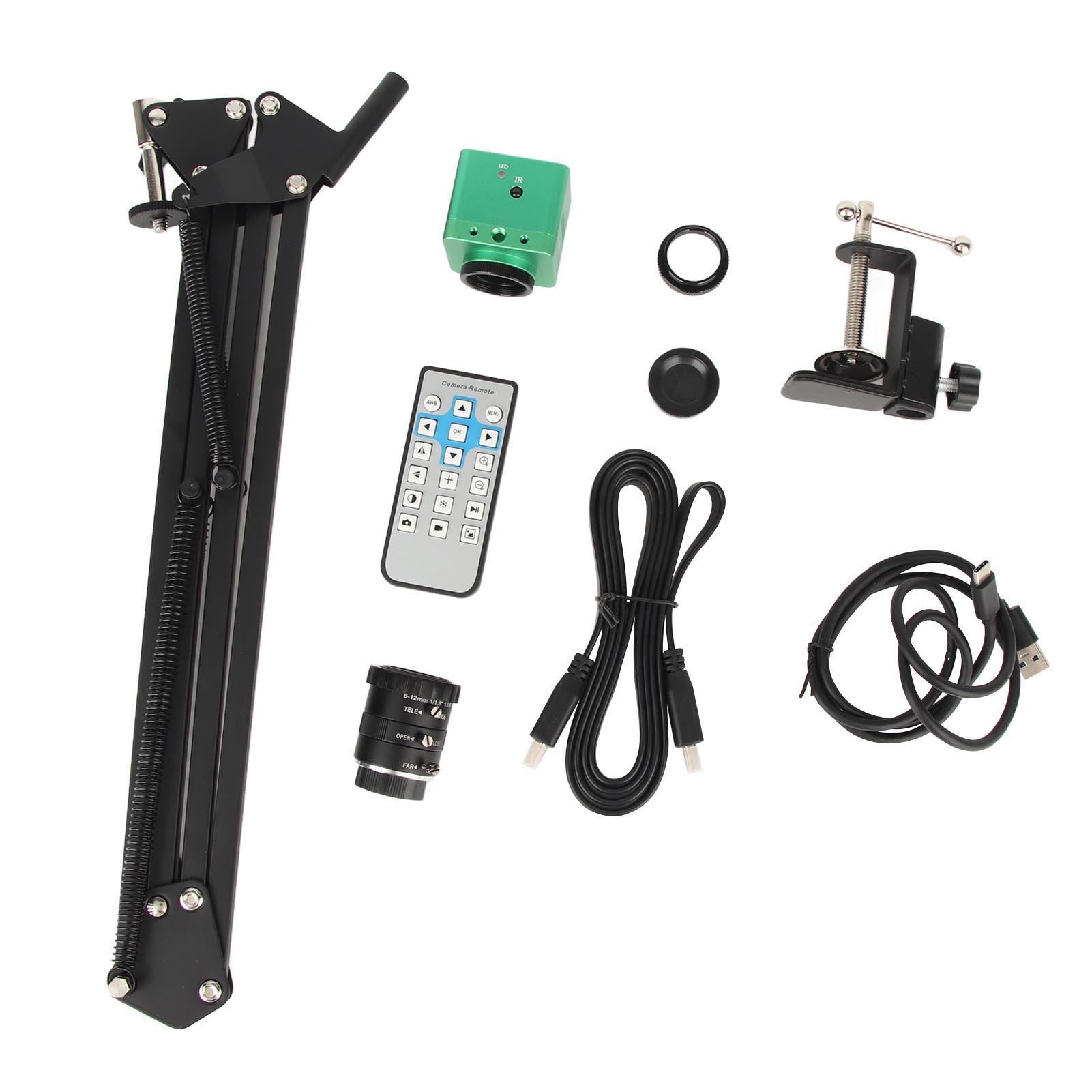 

HD Camera Teaching Webcam 4K 41MP Digital Zoom with 6‑12mm F1.6 Lens Bracket Desktop Clip C CS