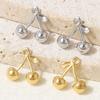 5pcs Kpop Cute Exquisite Stainless Steel Cherry Pendants For Jewelry Making Supplies Metal Fruit Bulk Charm Pendant DIY Bracelet