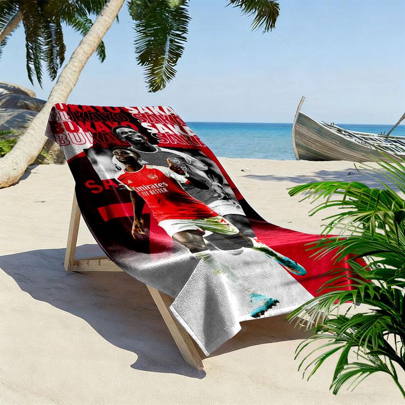 Bukayo Saka Spirit Beach Towel, Large Soft Quick Dry Towel for Beach Camping Swimming
